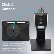 Laden Sie das Bild in den Galerie-Viewer, B2Bworkplace Tischständer kompatibel mit Apple iPad 10,9" iPad (10. Generation) - Tablethalterung mit Abnehmbarer Schutzhülle - höhenverstellbar & drehbar