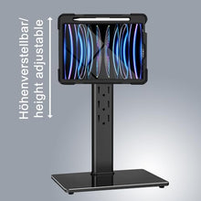 Laden Sie das Bild in den Galerie-Viewer, B2Bworkplace Tischständer kompatibel mit Apple iPad Pro 11 - Tablethalterung mit Abnehmbarer Schutzhülle - höhenverstellbar & drehbar