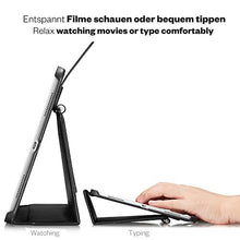 Laden Sie das Bild in den Galerie-Viewer, KAVAJ Lederhülle London geeignet für Apple iPad Pro 11" 2021/2020 Hülle Cover Schwarz aus echtem Leder mit Stifthalter. Dünnes Echtleder Smart Case Schutzhülle Tasche