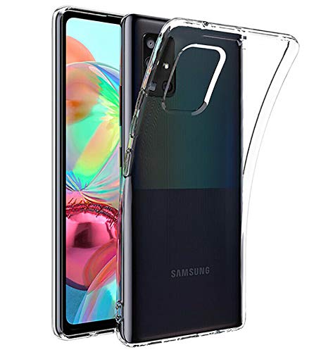 Suncase Transparent Silikon Hülle kompatibel mit Samsung Galaxy M51 - Stoßfest Klar Flexibel Durchsichtige TPU Case Handyhülle Schutzhülle