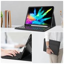 Laden Sie das Bild in den Galerie-Viewer, Earto Hülle mit Tastatur für iPad Air 4. Generation 2020 - iPad Pro 11 2021(3. Generation) - Abnehmbare kabellose Tastatur - iPad Air 4 10,9 Zoll 2020, iPad Pro 11 Zoll 2021/2020/2018, Schwarz