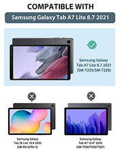 Laden Sie das Bild in den Galerie-Viewer, MoKo Tastatur Hülle Kompatibel mit Galaxy Tab A7 Lite 8,7 Zoll 2021(SM-T225/T220), PU Tablet Schutzhülle mit Abnehmbar Kabellos Tastatur QWERTY Layout, Schwarz