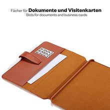 Laden Sie das Bild in den Galerie-Viewer, KAVAJ Lederhülle London geeignet für Apple iPad Pro 11" 2021/2020 Hülle Cover Cognac-Braun aus echtem Leder mit Stifthalter. Dünnes Echtleder Smart Case Schutzhülle Tasche