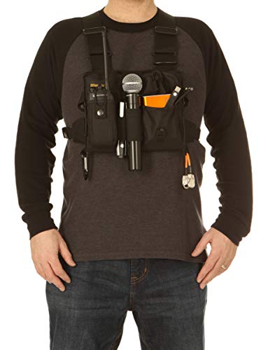 Gig Gear Two Hand Touch Tablet Chest Harnesss. Compatible with iPad/Galaxy/Surface - Rugged, Heavy Duty, Durable Case and Chest Pack (Devices Up to 10.2 Inch)