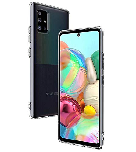 Suncase Transparent Silikon Hülle kompatibel mit Samsung Galaxy M51 - Stoßfest Klar Flexibel Durchsichtige TPU Case Handyhülle Schutzhülle