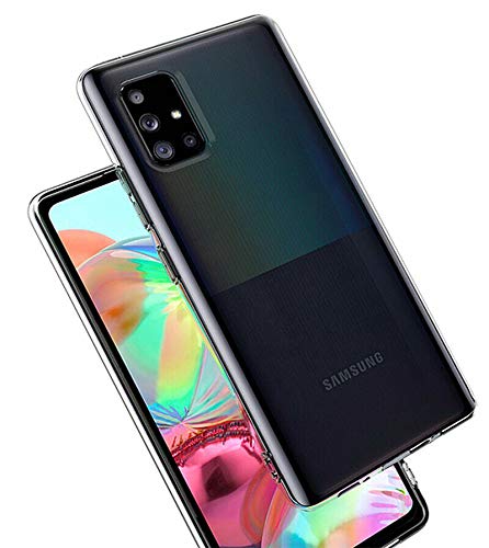 Suncase Transparent Silikon Hülle kompatibel mit Samsung Galaxy M51 - Stoßfest Klar Flexibel Durchsichtige TPU Case Handyhülle Schutzhülle