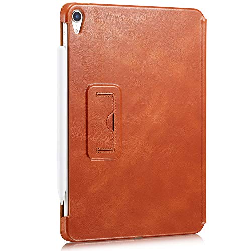 KAVAJ Lederhülle Berlin geeignet für Apple iPad Air 4 10.9" 2020 Hülle Echtleder Case Cognac-Braun aus echtem Leder mit Stand und Auto Schlaf/Aufwachen Funktion. Dünnes Smart-Cover Schutzhülle