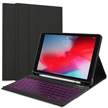 Laden Sie das Bild in den Galerie-Viewer, Tastatur Schutzhülle für iPad Mini 7,9 Zoll, Bluetooth Tastatur-Hülle Kompatibel mit iPad Mini 5/4/3/2/1, Ultradünn Magnetisch Abnehmbare PU-Lederhülle und Multi-Winkel-Ständer mit Pencil Halter