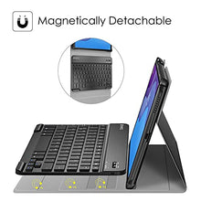 Laden Sie das Bild in den Galerie-Viewer, Fintie Tastatur Hülle für Lenovo Tab M10 HD (2nd Gen) 2020 10,1", Slim Schutzhülle mit magnetisch Abnehmbarer QWERTZ Bluetooth Keyboard für Lenovo Tab M10 HD Plus TB-X306X/TB-X306F, Schwarz