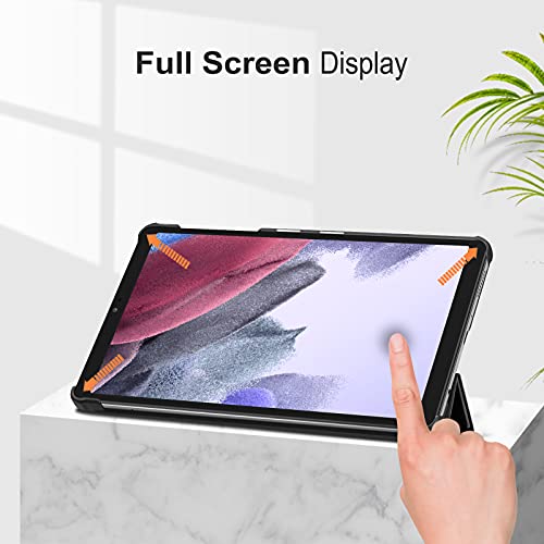 Fintie Slim Case for Samsung Galaxy Tab A7 Lite 8.7 inch 2021 Model (SM-T220/T225/T227), Ultra Thin Lightweight Hard Back Shell Tri-Fold Stand Cover, Black
