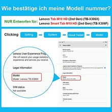 Laden Sie das Bild in den Galerie-Viewer, Fintie Tastatur Hülle für Lenovo Tab M10 HD (2nd Gen) 2020 10,1", Slim Schutzhülle mit magnetisch Abnehmbarer QWERTZ Bluetooth Keyboard für Lenovo Tab M10 HD Plus TB-X306X/TB-X306F, Schwarz