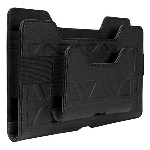 Targus Field-Ready Universal-Holster mit schmaler und sicherer Passform, elastische Seiten, um 360 Grad drehbarer Gürtelclip für Tablets und Mobiltelefone, Querformat (THZ712GLZ)