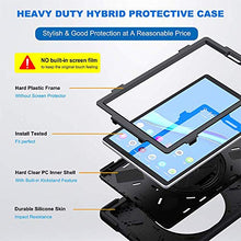 Laden Sie das Bild in den Galerie-Viewer, Junfire Heavy Duty Case for Lenovo Tab M10 HD (2nd Gen) 2020, 10.1 Inch Rugged Case with Strap Kickstand Shoulder Belt for TB-X306F/TB-X306X, Black