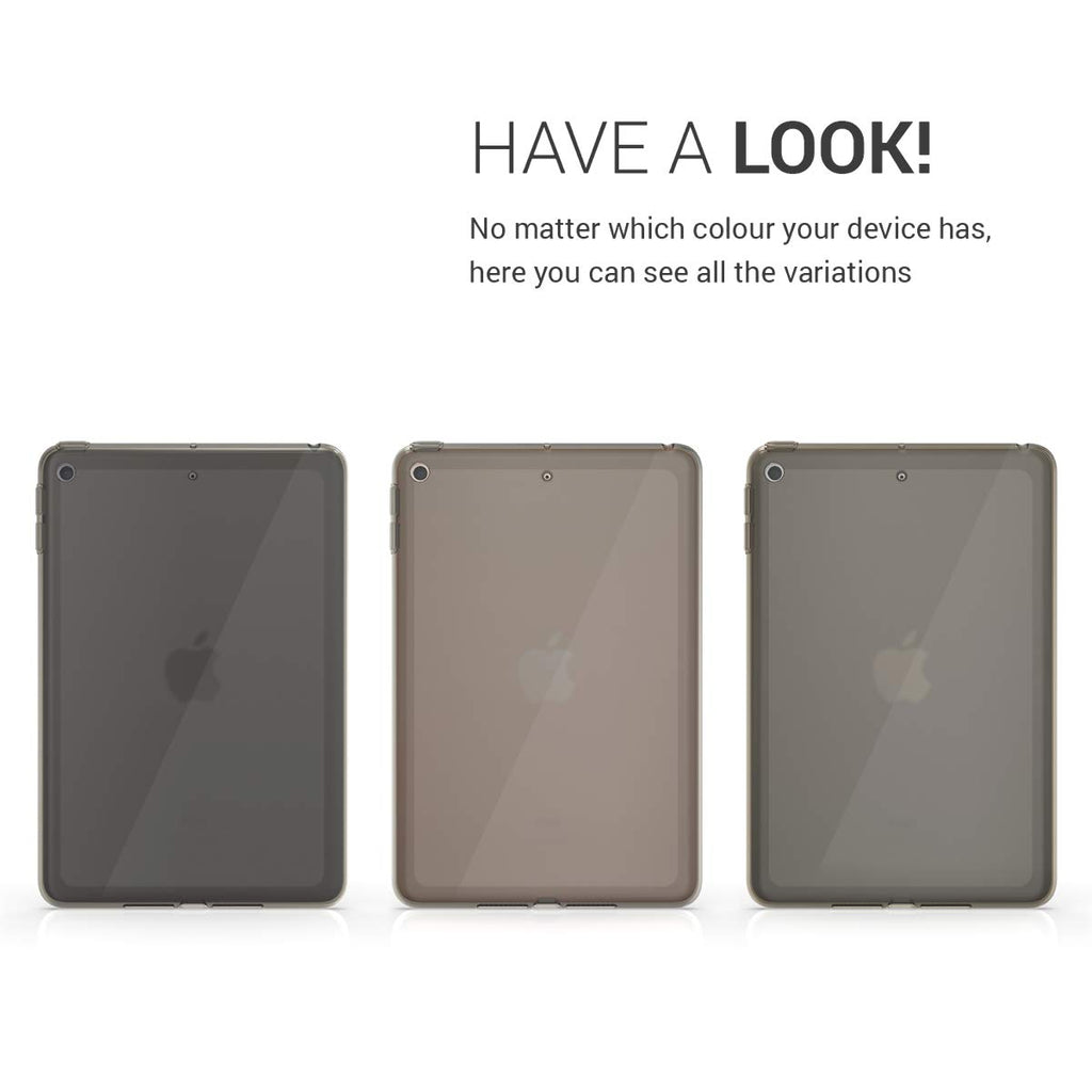 kwmobile Hülle kompatibel mit Apple iPad Mini 5 (2019) - Silikon Tablet Cover Case Schutzhülle Schwarz Transparent