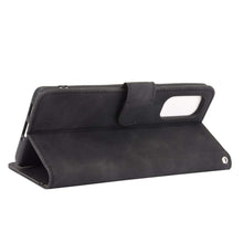 Laden Sie das Bild in den Galerie-Viewer, GOGME Leder Hülle für Oppo Reno 4 5G(Reno4 5G) Hülle, Premium PU/TPU Leder Folio Hülle Schutzhülle Handyhülle, Flip Case Klapphülle Lederhülle mit Standfunktion & Kartensteckplätzen, Schwarz