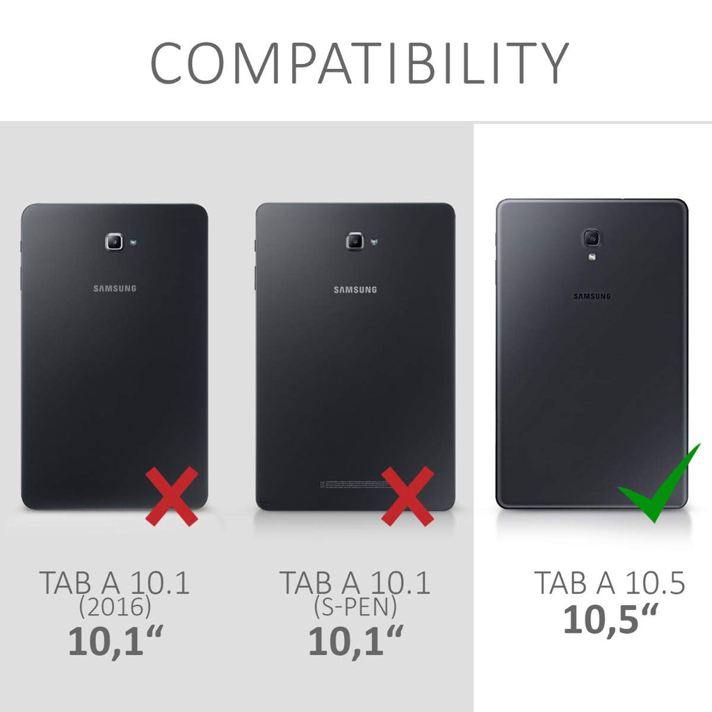 kwmobile Hülle kompatibel mit Samsung Galaxy Tab A 10.5 - Silikon Tablet Cover Case Schutzhülle Transparent