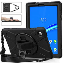 Laden Sie das Bild in den Galerie-Viewer, TSQQST Lenovo Tab M10 Plus Case 10.3" 2020 2nd Gen | Lenovo M10 Plus Case Kids Shockproof | Heavy Duty Rugged Case w/Stand Hand Shoulder Strap for TB-X606F/TB-X606X Tablet M10 FHD Plus Case | Black