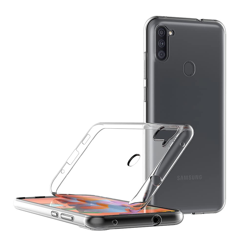 AICEK Hülle Compatible für Samsung Galaxy A11 / M11 Transparent Silikon Schutzhülle für Samsung Galaxy A11 Case Clear Durchsichtige TPU Bumper Samsung Galaxy M11 Handyhülle (6,4 Zoll)