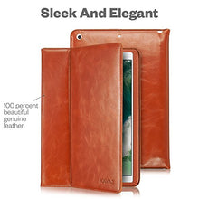Laden Sie das Bild in den Galerie-Viewer, KAVAJ Lederhülle Berlin geeignet für Apple iPad 8 iPad 7 2020/2019 10.2" Hülle Echtleder Case Cognac-Braun aus echtem Leder mit Stand und Auto Schlaf/Aufwachen Funktion. Dünnes Smart-Cover Schutzhülle