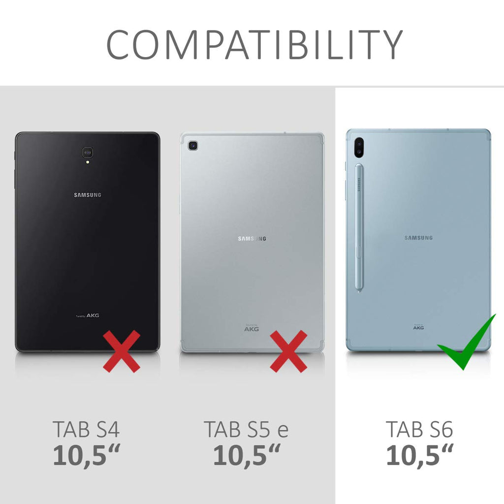 kwmobile Hülle kompatibel mit Samsung Galaxy Tab S6 - Silikon Tablet Cover Case Schutzhülle Schwarz matt