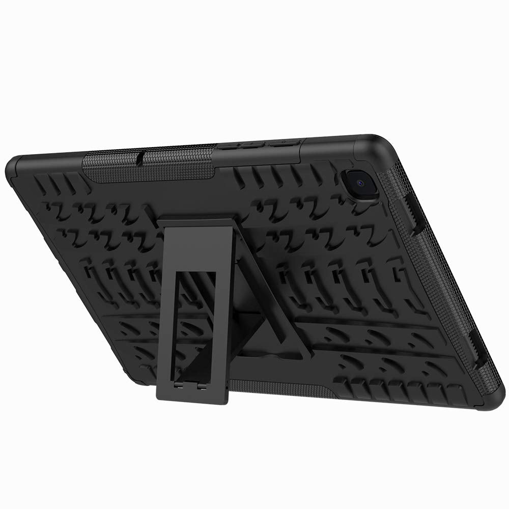 HoYiXi Tablette Hülle für Samsung Galaxy Tab A7 10.4 2020 Stoßfeste Doppelte Schutzhülle mit Ständer Anti-Drop Cover Case für Samsung Galaxy Tab A7 2020 T500/T505 - schwarz