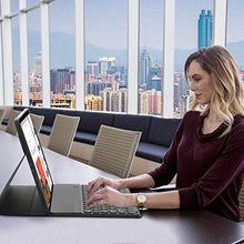 Laden Sie das Bild in den Galerie-Viewer, SENGBIRCH Tastatur Hülle für iPad Pro 12.9 2021, Beleuchtete Tastatur (Bluetooth QWERTZ Layout) mit Robust TPU Hülle für Pro 12.9 2021/2020/2018 - Schwarz