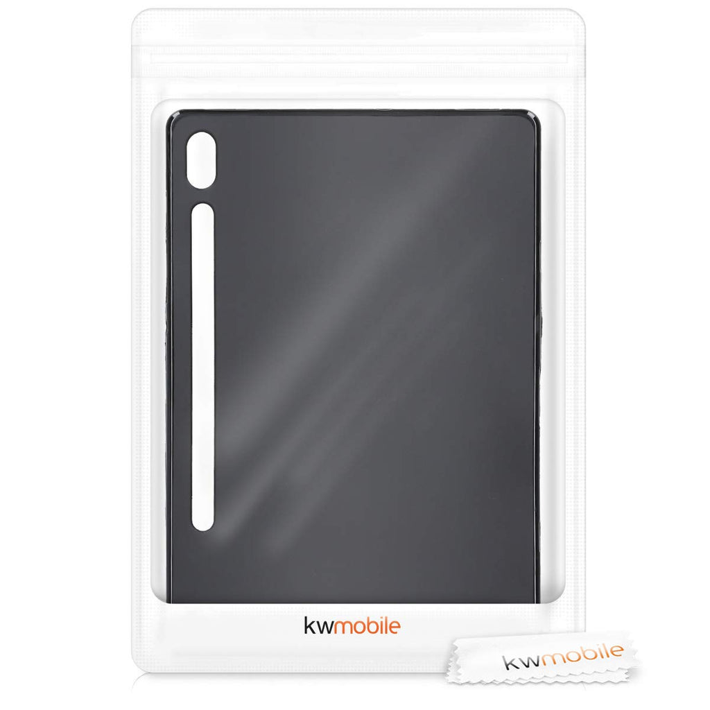 kwmobile Hülle kompatibel mit Samsung Galaxy Tab S6 - Silikon Tablet Cover Case Schutzhülle Schwarz matt
