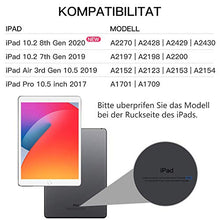Laden Sie das Bild in den Galerie-Viewer, Earto Tastatur Hülle für iPad 8 Generation 2020 / iPad 7 gen 2019 10,2 Zoll, iPad Air 2019(3. Gen), iPad Pro 10,5 2017, Bluetooth QWERTZ Abnehmbare Tastatur, mit Pencil Halter