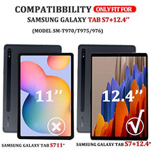 Laden Sie das Bild in den Galerie-Viewer, Zanfee Tastaturhülle für Samsung Tab S7+/Tab S7 Plus 12,5 Zoll, magnetisch abnehmbare Bluetooth-Tastatur mit Schutzhülle für Samsung Galaxy Tab S7 Plus 2020 (SM-T970/T975/T976), Schwarz