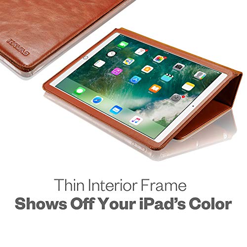 KAVAJ Lederhülle Berlin geeignet für Apple iPad 8 iPad 7 2020/2019 10.2" Hülle Echtleder Case Cognac-Braun aus echtem Leder mit Stand und Auto Schlaf/Aufwachen Funktion. Dünnes Smart-Cover Schutzhülle
