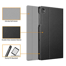 Laden Sie das Bild in den Galerie-Viewer, Fintie Tastatur Hülle für Lenovo Tab M10 HD (2nd Gen) 2020 10,1", Slim Schutzhülle mit magnetisch Abnehmbarer QWERTZ Bluetooth Keyboard für Lenovo Tab M10 HD Plus TB-X306X/TB-X306F, Schwarz