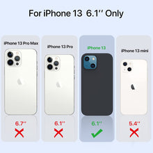 Laden Sie das Bild in den Galerie-Viewer, Miracase Flüssige Silikon Hülle kompatibel mit iPhone 13, 3 Schichte Silicone Handyhülle, Stoßfeste Schutzhülle Rundumschutz Cover Kratzfest Case, Unterstützt Kabelloses Laden, Schwarz