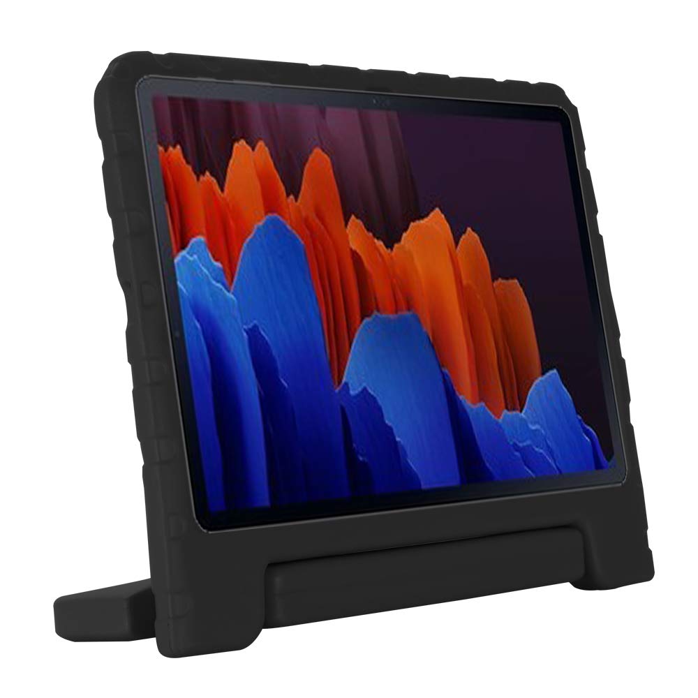 Die Schutzhülle für Kinder ist geeignet für Samsung Galaxy Tab S7 + Plus T970 / T975 Schutzhülle für Tablet, leicht, EVA, stoßabsorbierend und mit Griff (schwarz)