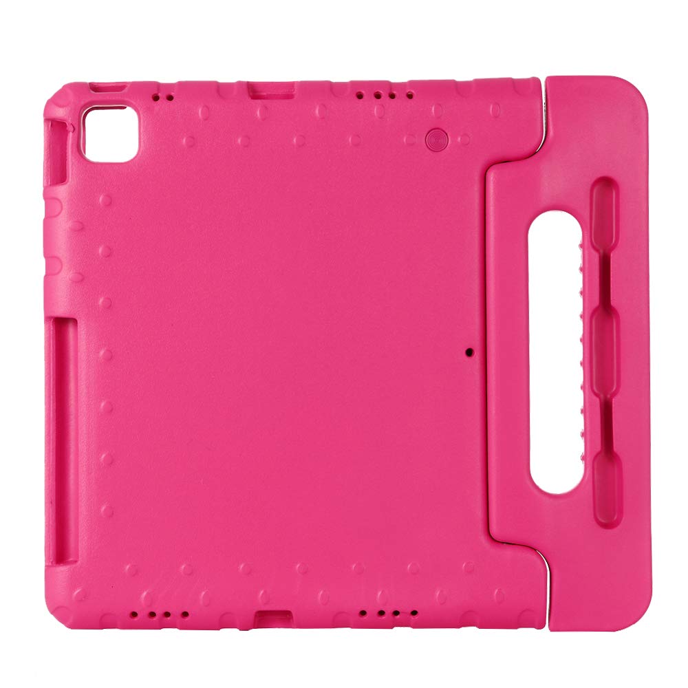Kavon Kids Schutzhülle für iPad Pro 12,9 Zoll 2021/2020/2018, Griff umklappbar, stoßfest, leicht, EVA, für Kinder mit 12,9 Zoll (Rosa)