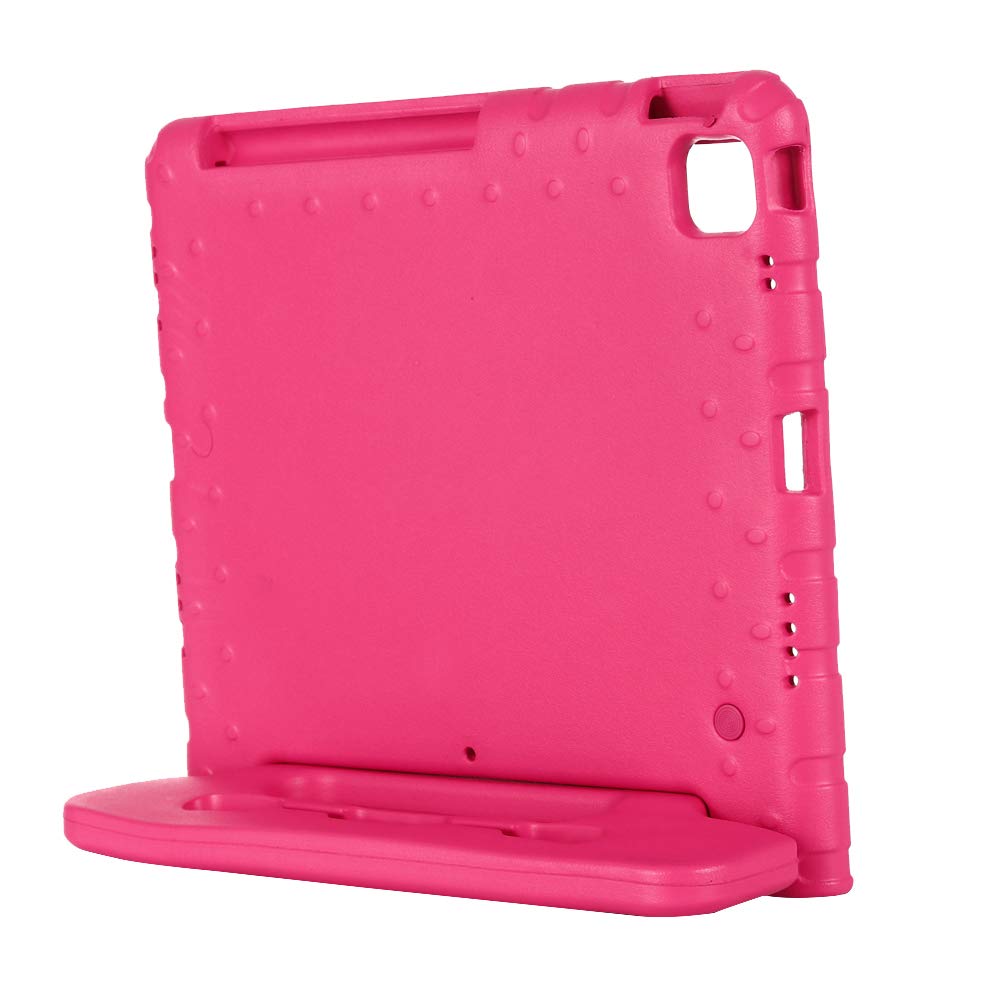 Kavon Kids Schutzhülle für iPad Pro 12,9 Zoll 2021/2020/2018, Griff umklappbar, stoßfest, leicht, EVA, für Kinder mit 12,9 Zoll (Rosa)
