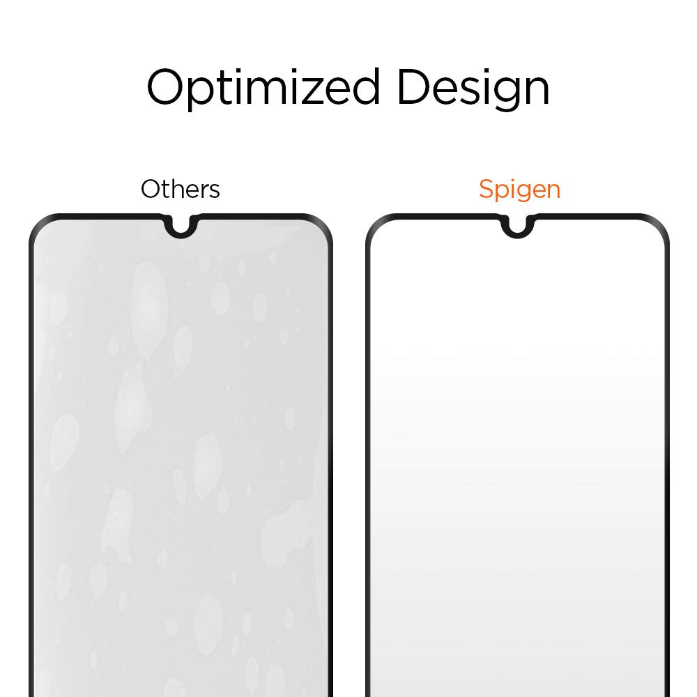 Spigen, Panzerglas Schutzfolie kompatibel mit Samsung Galaxy A50/M30s, Schwarz Volle Abdeckung, Kristallklar, 9H gehärtetes Glas, Antikratz, Glas 0.33mm, Galaxy A50/M30s Panzerglas (611GL26283)