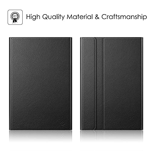 Fintie Tastatur Hülle für Lenovo Tab M10 HD (2nd Gen) 2020 10,1", Slim Schutzhülle mit magnetisch Abnehmbarer QWERTZ Bluetooth Keyboard für Lenovo Tab M10 HD Plus TB-X306X/TB-X306F, Schwarz