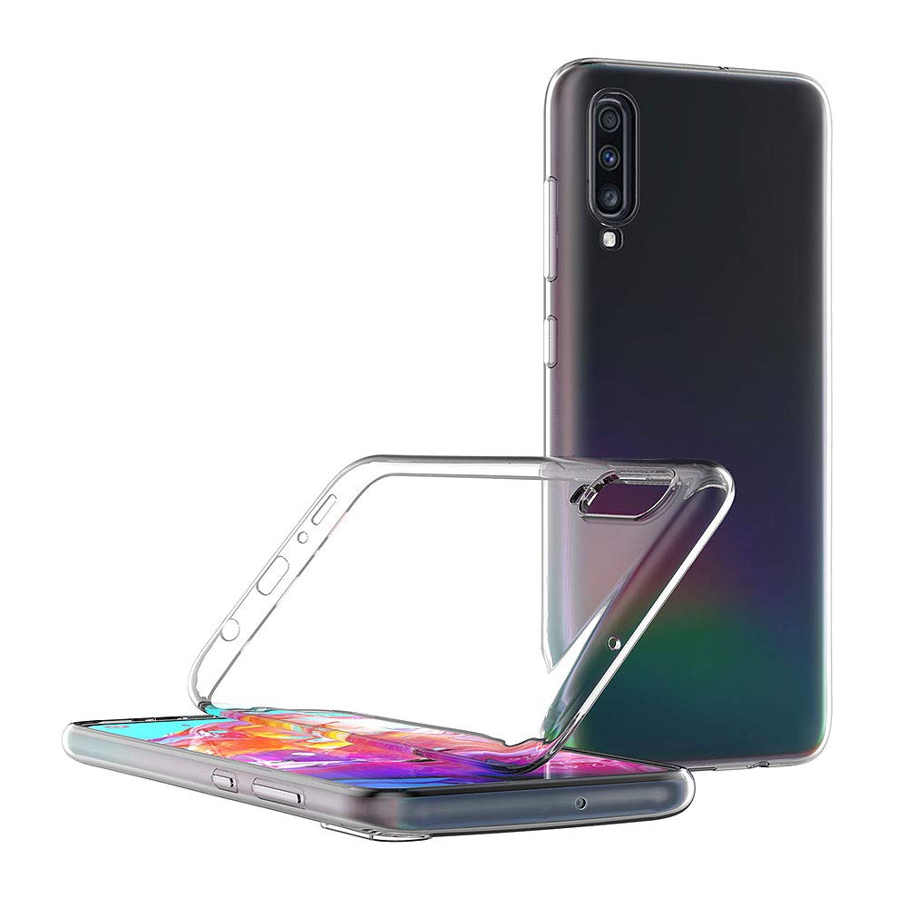 AICEK Hülle Compatible für Samsung Galaxy A70 Transparent Silikon Schutzhülle für Samsung A70 Case Clear Durchsichtige TPU Bumper Galaxy A70 Handyhülle (6,7 Zoll)