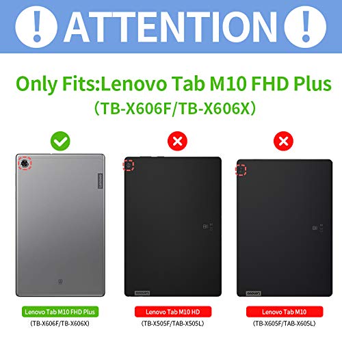 i-original Compatible with Lenovo Tab M10 FHD Plus (TB-X606F/TB-X606X) 10.3 Inch Case,Shockproof EVA Case for Kids Bumper Cover Handle Stand,Convertible Handle Lightweight Protective Cover (Black)