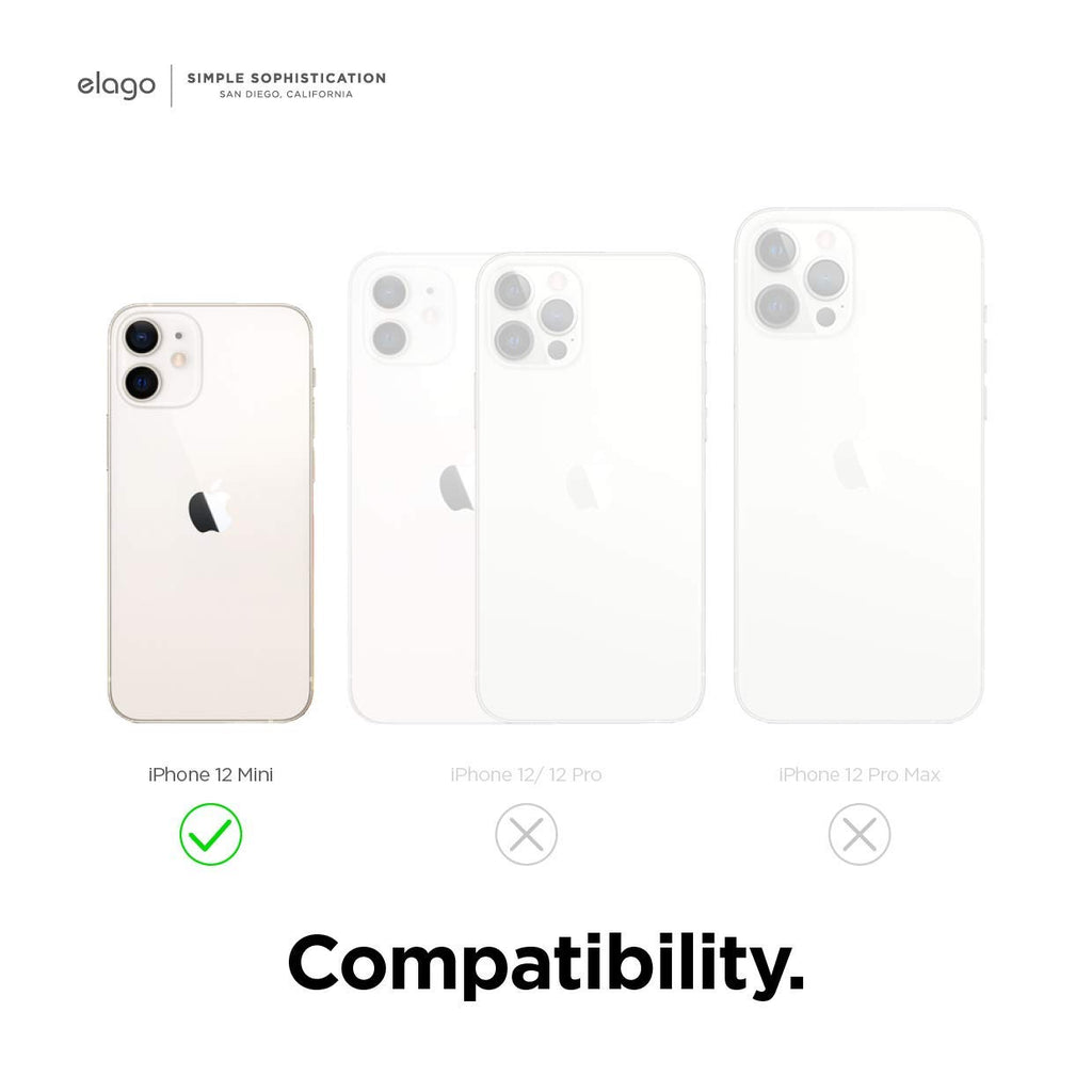 elago Liquid Silicone Case Kompatibel mit iPhone 12 Mini Hülle (5,4"), Hochwertiges Silikon, Rundumschutz Handyhülle : 3-Layer Struktur Schutzhülle (Schwarz)