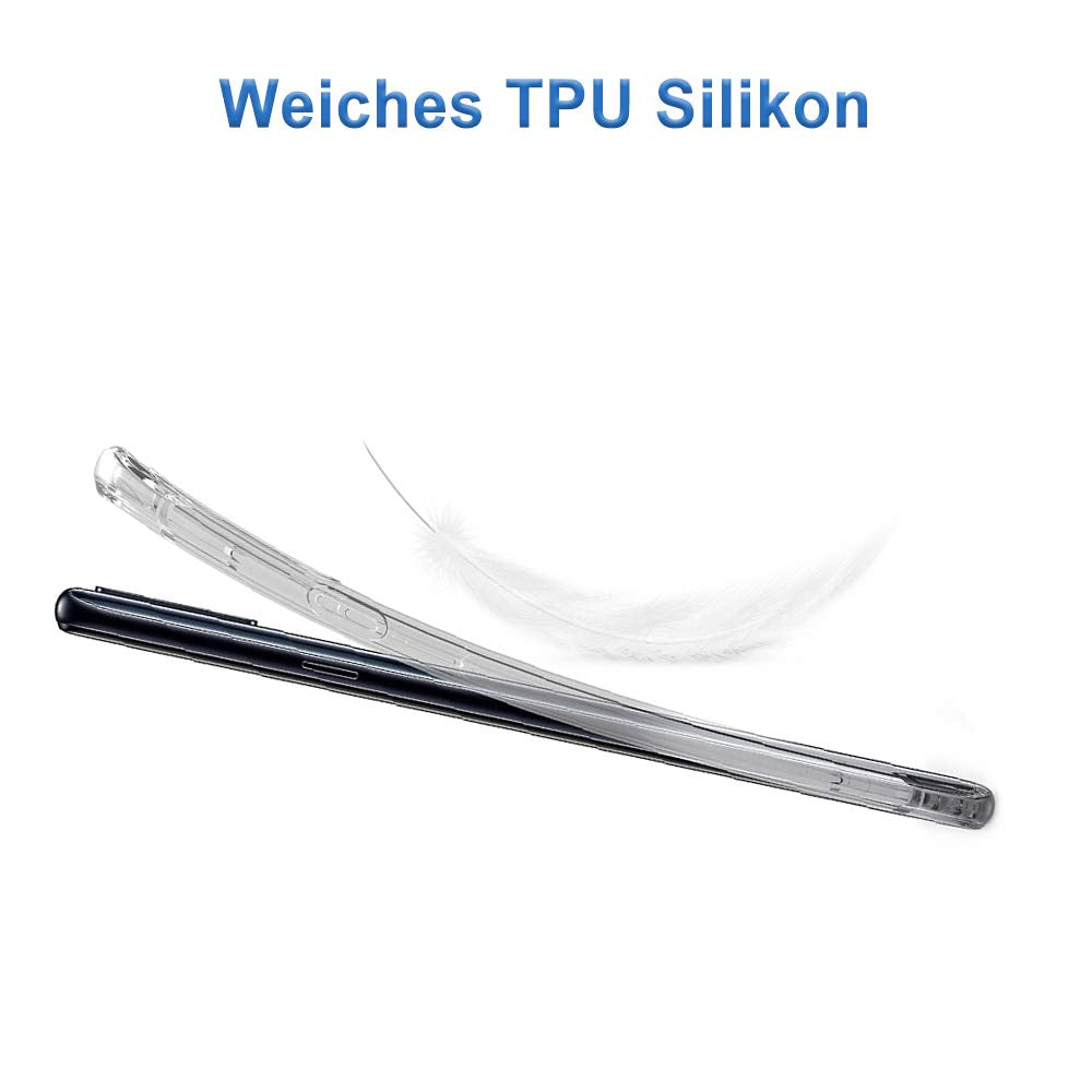 Whew Hülle Kompatibel mit Samsung Galaxy A20s, Anti-Vergilbung TPU Transparent Case Silikon Ultradünn Weich Schutzhülle, Kratzfest Stoßfest Durchsichtige Handyhülle Kompatibel mit Samsung Galaxy A20s
