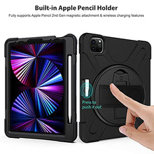 Laden Sie das Bild in den Galerie-Viewer, ProCase iPad Pro 11 Inch Case 2021 2020 2018, Rugged Heavy Duty Shockproof Cover with Hand Strap Shoulder Strap for iPad Pro 11" 3rd 2nd 1st Generation -Black
