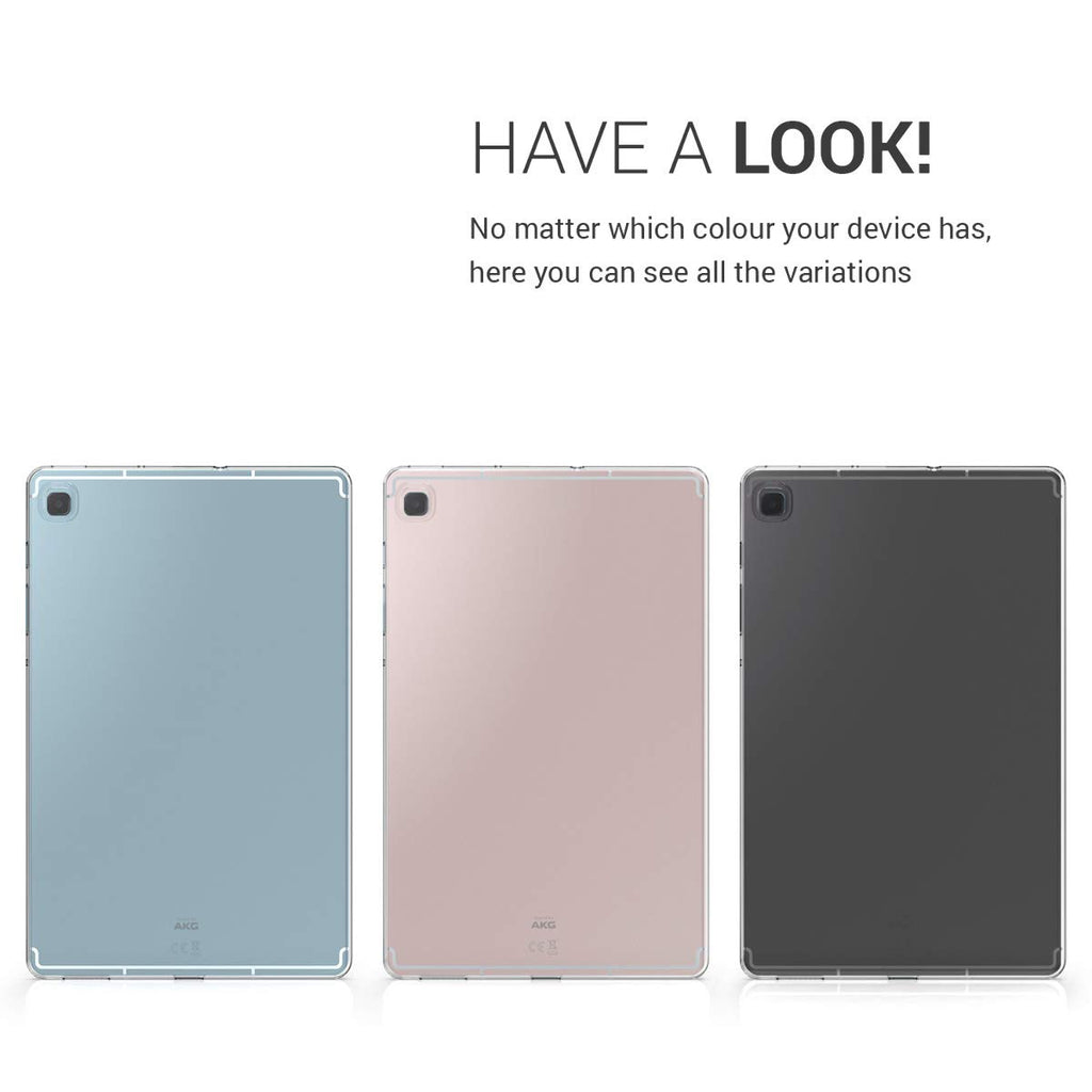 kwmobile Hülle kompatibel mit Samsung Galaxy Tab S6 Lite - Silikon Tablet Cover Case Schutzhülle Transparent