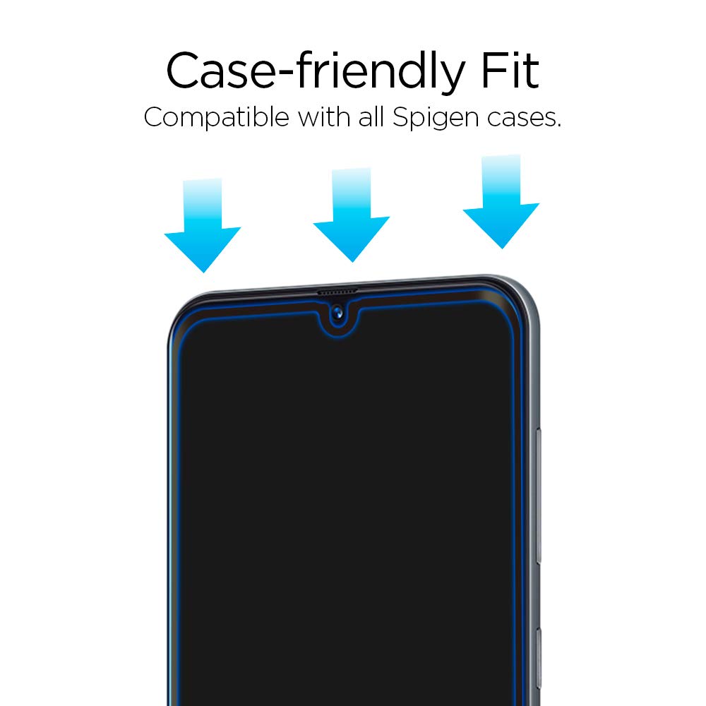 Spigen, Panzerglas Schutzfolie kompatibel mit Samsung Galaxy A50/M30s, Schwarz Volle Abdeckung, Kristallklar, 9H gehärtetes Glas, Antikratz, Glas 0.33mm, Galaxy A50/M30s Panzerglas (611GL26283)
