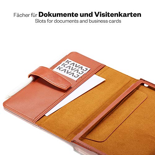 KAVAJ Lederhülle London geeignet für Apple iPad Mini 5 (2019) & 4 Hülle Echtleder Case Cognac-Braun aus echtem Leder mit Stand und Auto Schlaf/Aufwachen Funktion. Dünnes Smart-Cover Schutzhülle