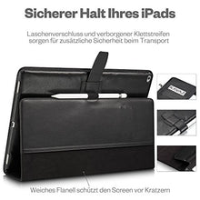 Laden Sie das Bild in den Galerie-Viewer, KAVAJ Lederhülle London geeignet für Apple iPad 8 iPad 7 2020/2019 10.2" Hülle Cover Schwarz aus echtem Leder mit Stifthalter. Dünnes Echtleder Smart Case Schutzhülle Tasche