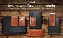 Laden Sie das Bild in den Galerie-Viewer, KAVAJ Lederhülle Hamburg geeignet für Apple iPad 8 iPad 7 2020/2019 10.2" Hülle Cover Cognac-Braun aus echtem Leder fünf Stand und Auto Schlaf/Aufwachen Funktionen. Dünnes Smart-Cover Schutzhülle