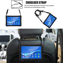 Laden Sie das Bild in den Galerie-Viewer, Junfire Heavy Duty Case for Lenovo Tab M10 HD (2nd Gen) 2020, 10.1 Inch Rugged Case with Strap Kickstand Shoulder Belt for TB-X306F/TB-X306X, Black