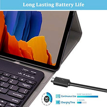 Laden Sie das Bild in den Galerie-Viewer, Zanfee Tastaturhülle für Samsung Tab S7+/Tab S7 Plus 12,5 Zoll, magnetisch abnehmbare Bluetooth-Tastatur mit Schutzhülle für Samsung Galaxy Tab S7 Plus 2020 (SM-T970/T975/T976), Schwarz