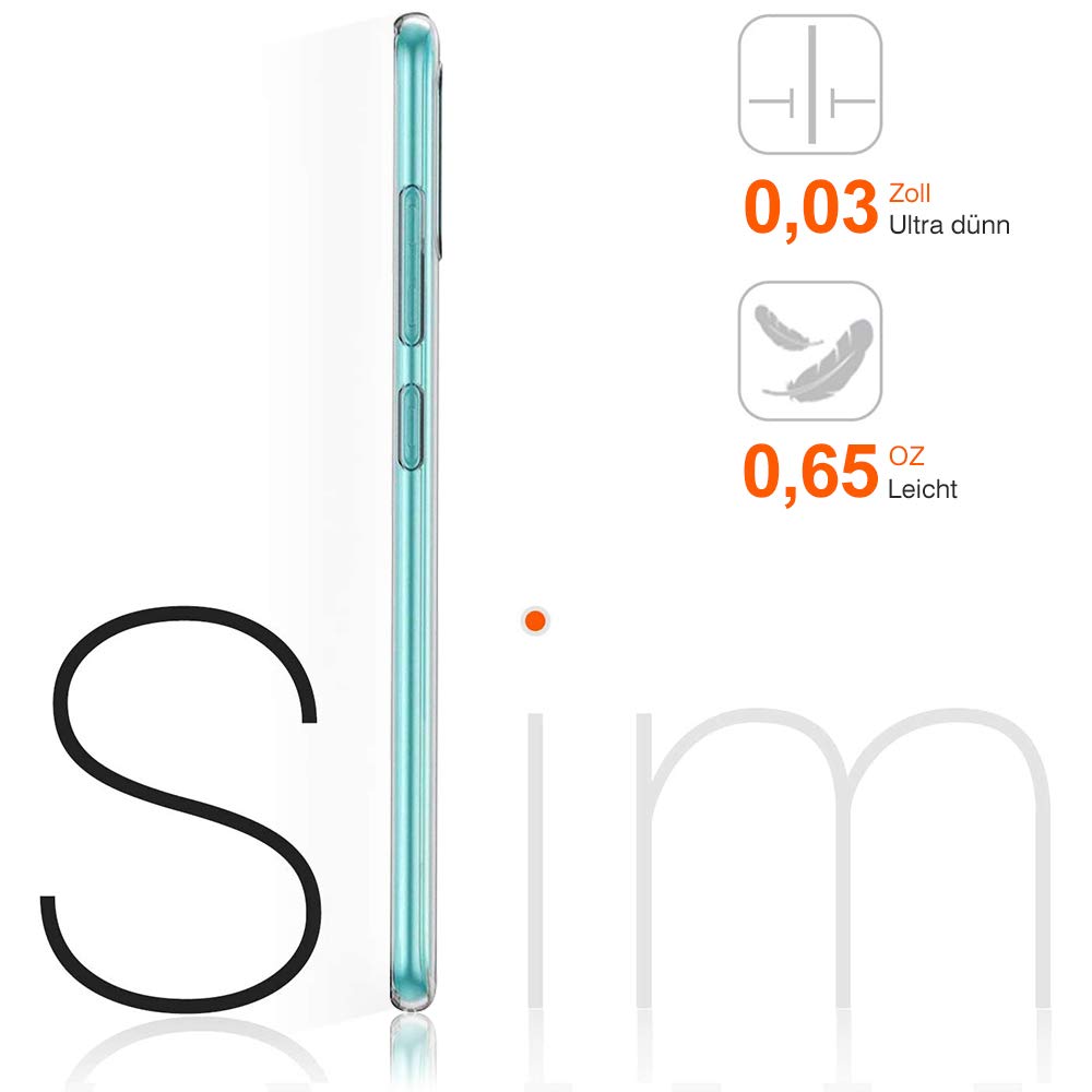 wsky Crystal Clear Hülle Kompatibel mit Samsung Galaxy A51, HD Transparent Anti-Gelb & Soft Silikon Hybrid Handyhülle, Kratzfest Durchsichtige Schutzhülle für Samsung A51